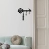 Deveosa Key Hooks Holder for Wall Decorative - Small Black