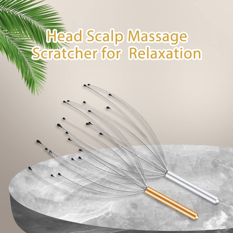 Sancheay Head Massager, Manual Scalp Head Scratcher, Handheld Scalp Massager