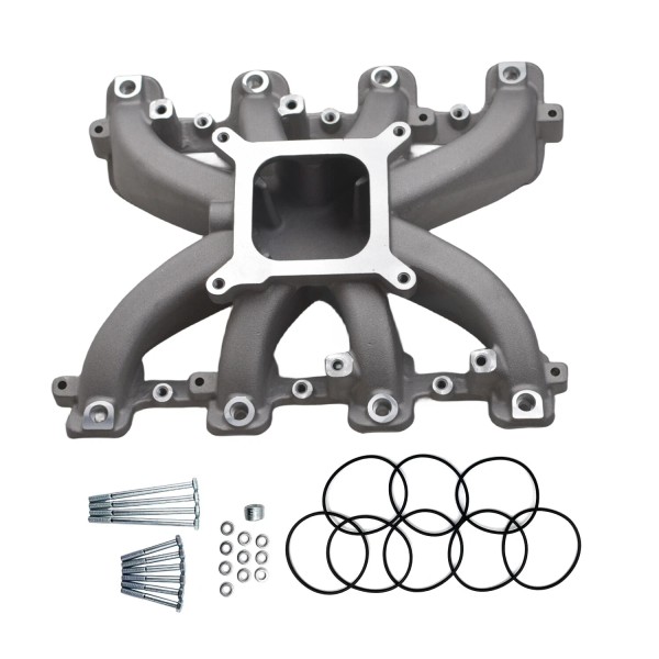 Unbranded Satin Aluminum Single Plane EFI Intake Manifold For GM