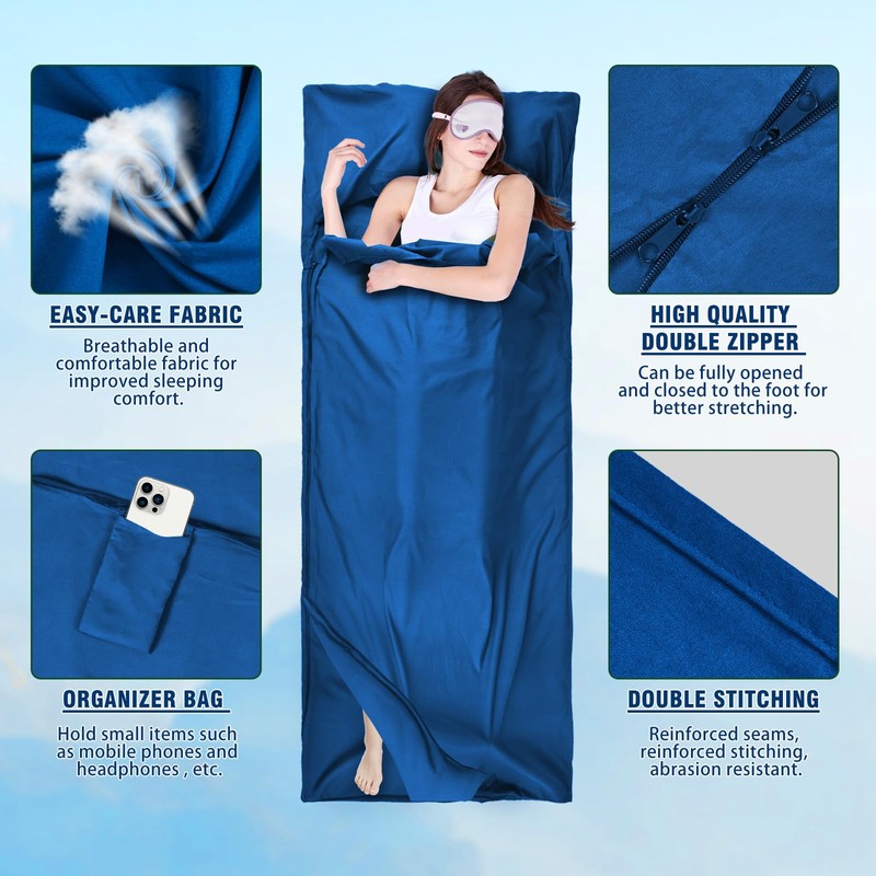 Cotton Sleeping Bag, Ultralight Travel Sleeping Bag, Travel Sleeping Bag