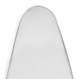 Encasa Homes Replacement Ironing Board Cover & Foam Pad, Heat Reflective 'Metallic Silver Silicone', Drawstring Tightening (Fits Standard Large Boards of 15 x 54 inch) Scorch & Stain Resistant