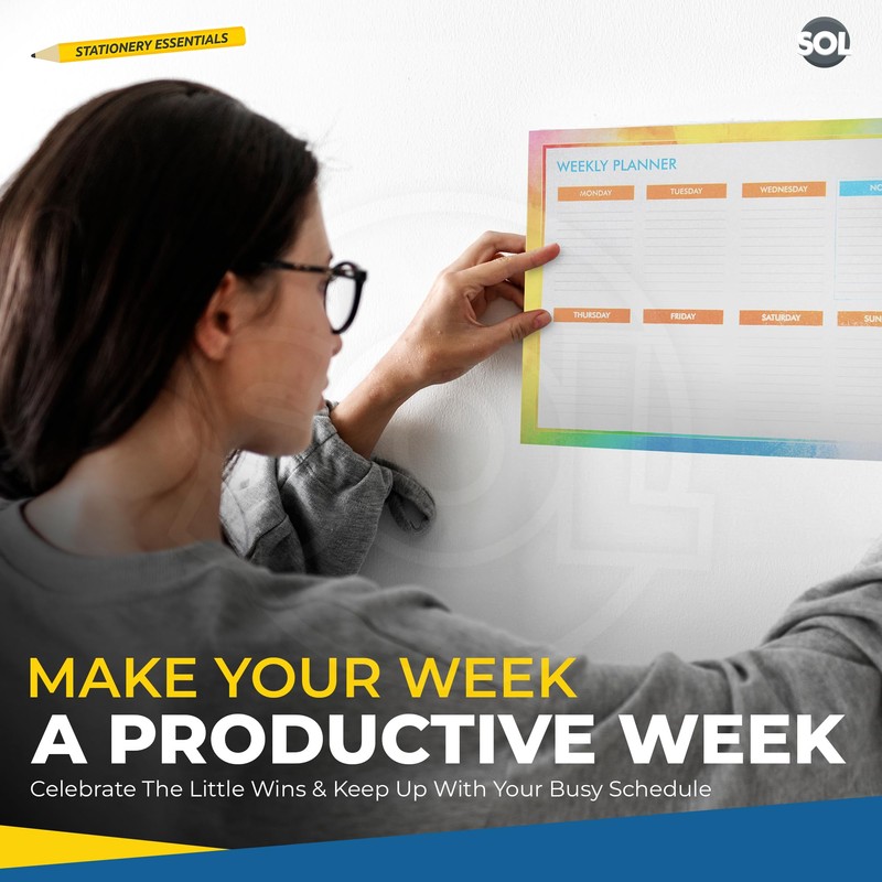Weekly Planner Pad | 52 Sheets | 27 x 19cm
