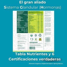 Alga Spirulina Máxima Orgánica Vegan Kosher 500 Tabs                                                                                                  