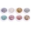 Healvian 8pcs Nail Glitter Powder Shimmering Sequins Gradient Sequins Powder