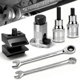 Mumjooyi Suspension Strut Spreader Set 6-Piece Including Ratchet Wrench & Standard Wrench & Short and One Long Spreader Wheel Bearing Housing Spreader for Car SUV Truck | Spreader Tool Shock Absorber