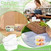 50 Pack 8oz Tamper Proof Containers with Lids Square Clear