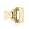 Vallecloud 4 Pack (2 Pair) Brass Gold Cabinet Hinges for