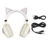 Kids Bluetooth Headphones RGB Lights Cat Ear Headset 20H Playtime