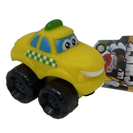 Lil' Chuck & Friends Story Starters Mini Vehicle - Tiny Taxi Cab ~ Approx. 2.75" Long - Yellow with Green and White Checkers