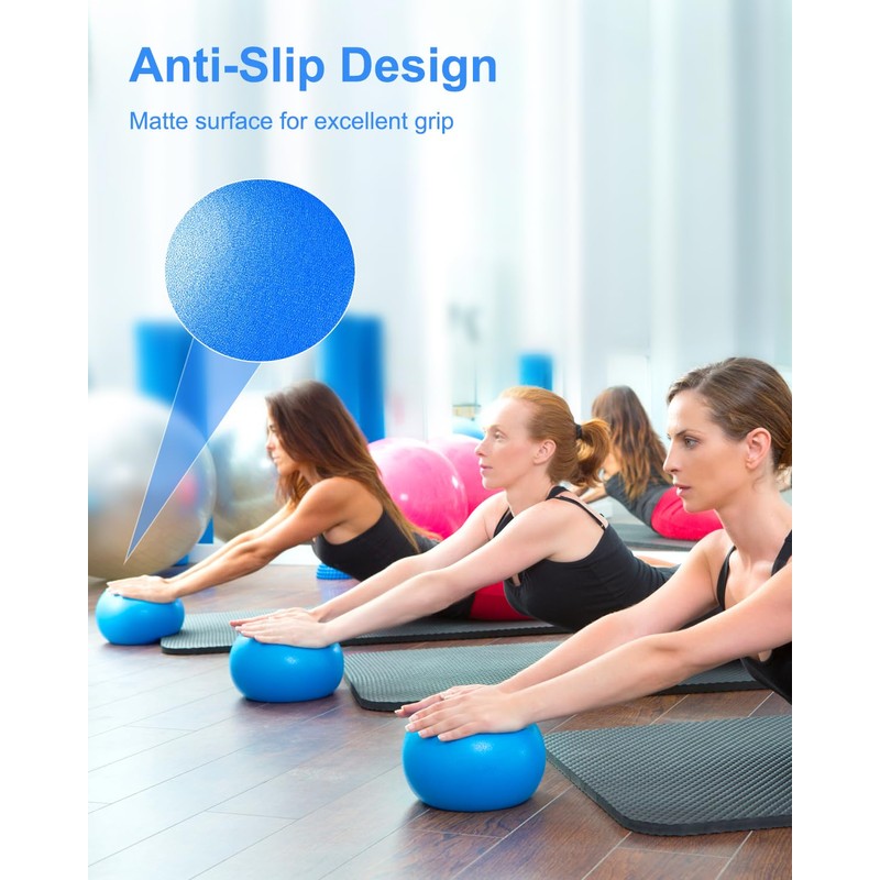 2 Pcs Pilates Balls, 9 Inch Small Exercise Ball, Barre