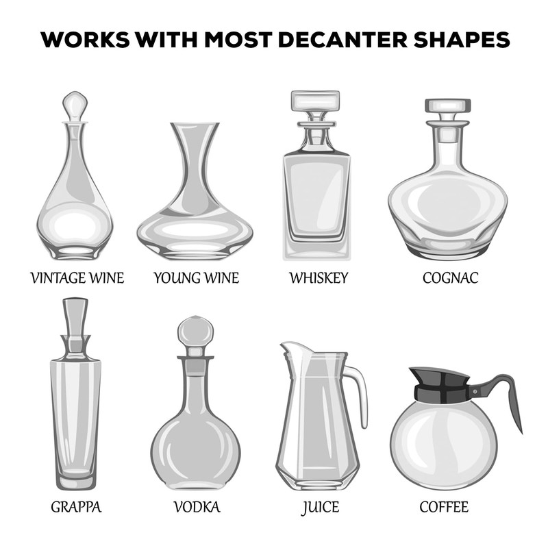 HIC Kitchen Bar Soft Foam Decanter Brush - Non-Scratch Foam