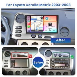[2+64GB] Inefala for Toyota Corolla Matrix 2003-2008 Android Car Stereo Radio with Wireless Carplay Android Auto, 9" HD Touchscreen with GPS WiFi Bluetooth FM/RDS EQ SWC 26UI Backup Camera MIC