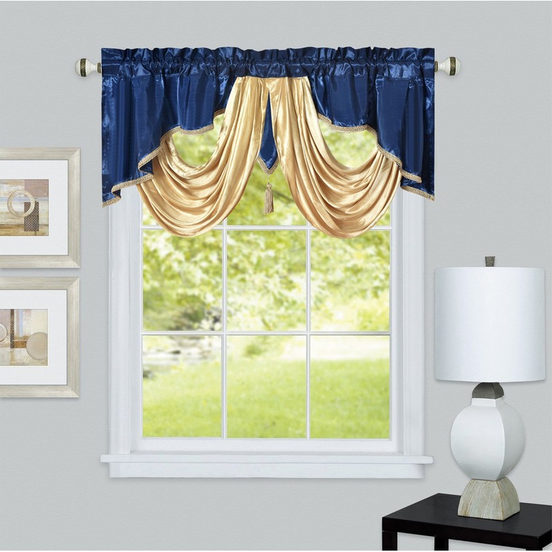 GOHD Valarie Fancy Window Valance 54x18 Taffeta Fabric with Soft
