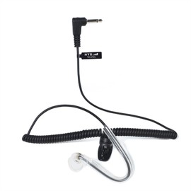 HYS Earphones Sound Tube - 3.5 mm Jack - One Ear - Listen Only Headphones with Balanced Fitting - Headphones Headset for Radios Speaker Microphones (Black)