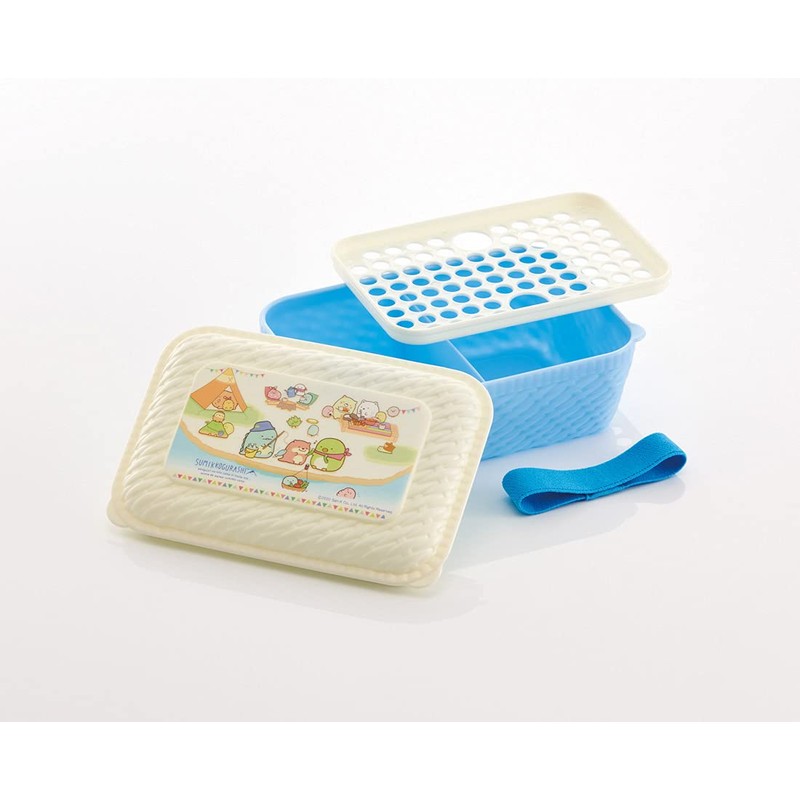 Skater PLN11-A Large Lunch Box, Rattan Basket-Style, Vacation Lunch Box,