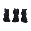 Nemesis Now U4802P9 Three Wise Cat 8.5 cm Black
