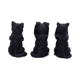 Nemesis Now U4802P9 Three Wise Cat 8.5 cm Black