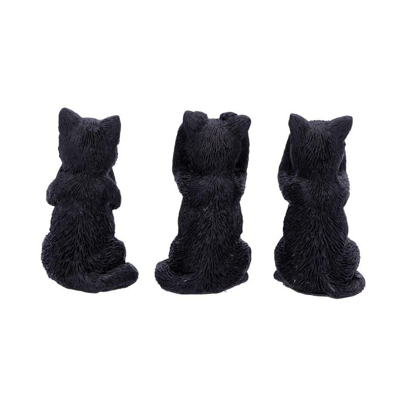Nemesis Now U4802P9 Three Wise Cat 8.5 cm Black