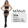 MANZI Fishnet Tights Women's Black Opaque Overknee Stockings Fishnet Tights