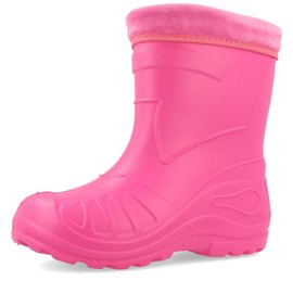 EVA Light Kids Girls Wellington Boots Rainy Snow Wellies flace linners 5 UK Toddler to 2 UK Junior (Pink, uk_footwear_size_system, little_kid, numeric, medium, numeric_12)