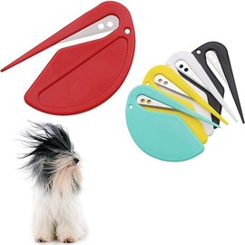 QTPETPAPIU Knots Comb for Cat Matted Dog Hair Removal Tool Cats Knotting Hair Cutter Combs Tangled Hair Trimmer Styler for Long-Haired Pets, 5 Pcs