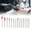 20 Holes 14pcs Nail Grinding Head Holder Manicure Pedicure Bits