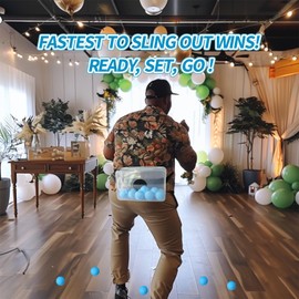 6 Sets Baby Shower Games Funny Bridal Shower Games Activities - Funniest Baby Shower Game Ever, Ice Breakers for Boy or Girl, Ping Pong Twerk Game (Blue)