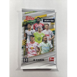Topps 1x 2021-22 Topps Bundesliga Trading Card Hobby Soccer Factory Sealed Pack