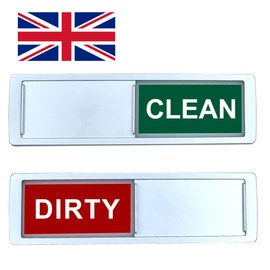Clean Dirty Dishwasher Magnet [Choose your language] - Easy to read and place. Sliding - Kitchen Organiser - Dishwasher Sign - Magnet Kitchen Gadgets (English)