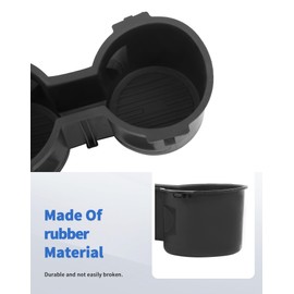 Cup Holder Insert Compatible with Ford F150 Ford F250 F350 F450 F550 2015 2016 2017 2018 2019 2020 2021 2022 Front Seat Dual Cup Holder Rubber Insert