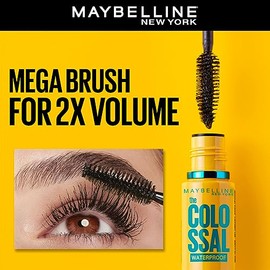 Maybelline Volume Express Colossal Mascara A Prueba de Agua, color Negro