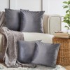 Set of 4 Cushion Covers, 50 x 50 cm, Anthracite,