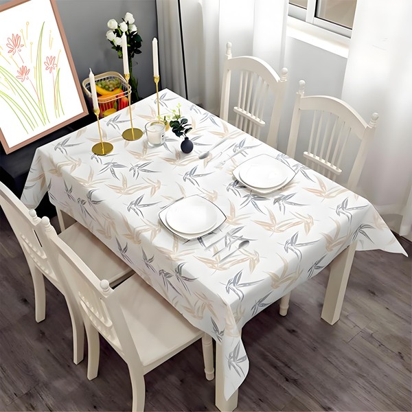 yayafunfun Plastic Tablecloth 1pc 137 * 180cm Waterproof MapleLeaf Table