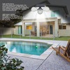Solar Garden Lights Professional Waterproof 3 Heads Rotation High Power