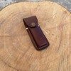 LEATHUX Leather Knife Sheath for Belt, Handmade 5.5” Folding Knife