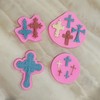 zYoung 4 Pcs Small Chocolate Molds Baptism Cake Decorations Cross