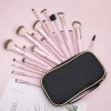 Set 22 Brochas De Maquillaje Profesional Con Cosmetiqueras Color Rosa