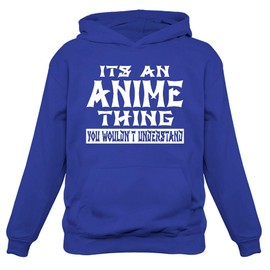 Tstars Japanese Anime Hoodie for Men Funny Manga Hoodies Teen Boys Pullover Otaku Fans Gift Apparel Small Royal