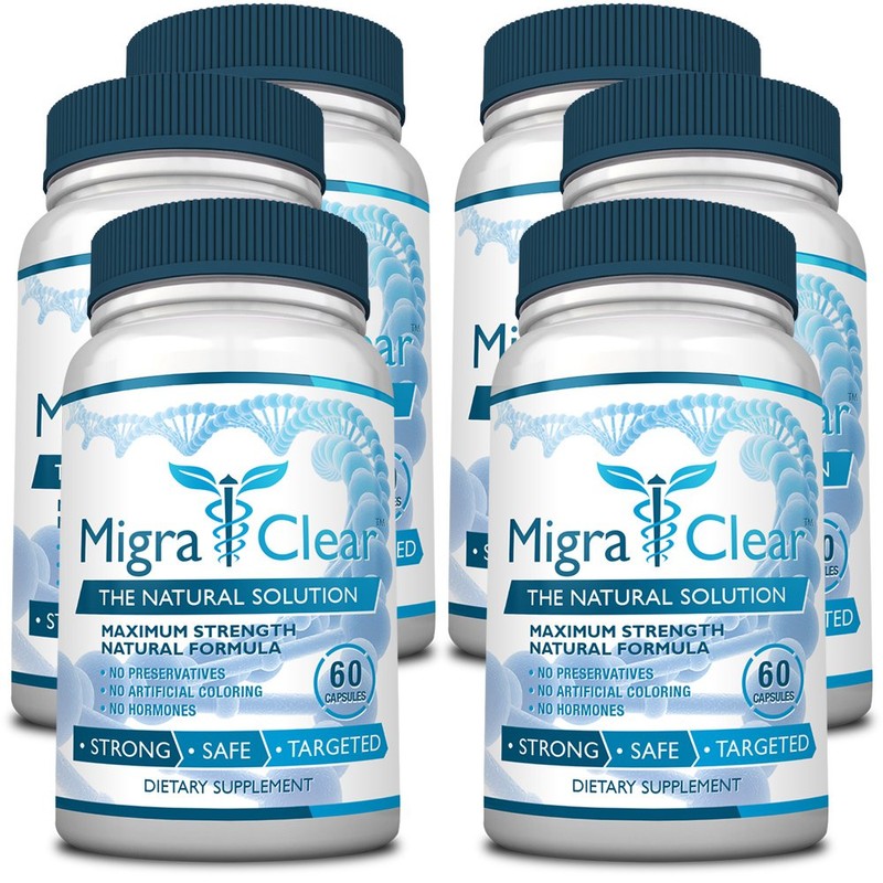 MigraClear - All Natural Migraine Support - Magnesium, Ginkgo Biloba,
