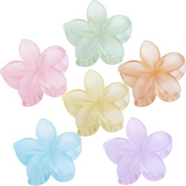 6 Pack Hawaiian Flower Hair Claw Clips Plumeria Claw Clips for Thin and Thick Hair Beach Tropical Hair Accessories for Girls:_Petal