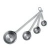 Set of 4 Stainless Steel Measuring Spoons, Round Shape, Tablespoon,