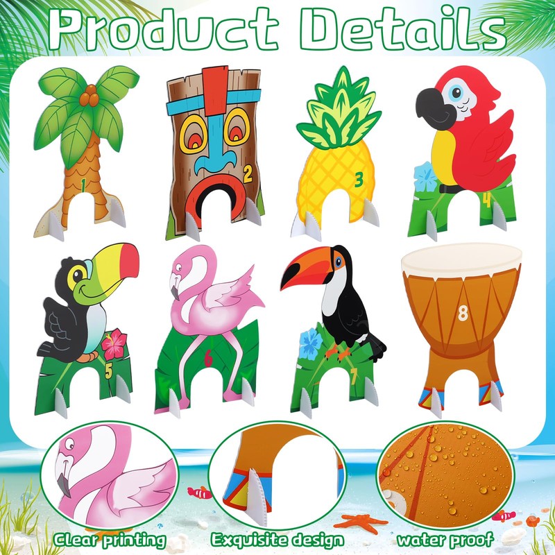 Seenelling Luau Tropical Mini Golf Game 17 Pcs Include 8