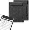 Aliji 2 Pcs Exquisite Imitation Leather Magnetic Clipboard,Versatile Folder and
