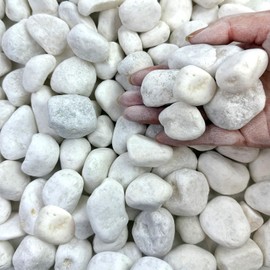 FANTIAN 40 lbs White Rocks for Landscaping, 1-2 Inch White Gravel. Decorative Pebbles Stones for Plants, Vases, Craft and Garden