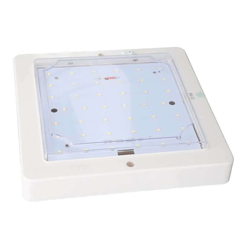 8x8 Inch DC 12‑24V Square RV Cabin Ceiling Lamp 9W