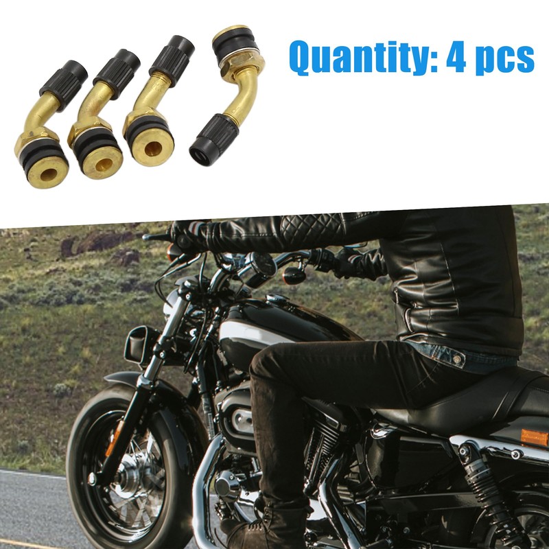 A ABSOPRO Tire Valve Stem Motorcycle ATV Brass Bent Angled