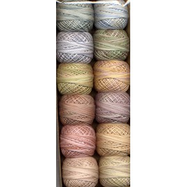 Valdani Perle Cotton Embroidery Thread Size 12 Muddy Monet Collection