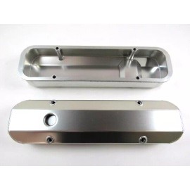 Bous Performance Pontiac 326-455 Fabricated Aluminum Valve Cover w/ Hole Clear Ano E41381CA