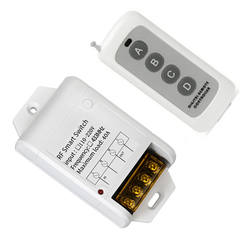 433MHZ Smart RF Relay Switch High Power 110V‑220V Wireless Remote