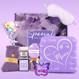 Mom's Deluxe Gifts Set, Perfect for Mom Christmas Birthday Gifts 8Pcs Set, Premium Natural Skincare Set - Moisturizing & Nourishing Body Care Kit, Ideal Gifts for Mom (Mom-1)